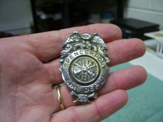 Vintage Spencerport Ny Fire Department Member Badge / Pin.  Obsolete