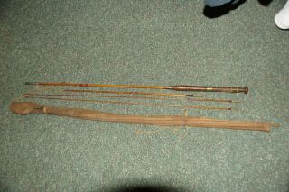 Vintage Bamboo Fly Fishing Rod 8 