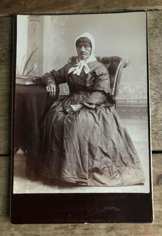 Antique Victorian African American Woman Cabinet Card Photo