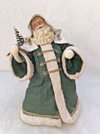 Vintage Clothique Possible Dreams Christmas Paper Mache/resin Old World Santa