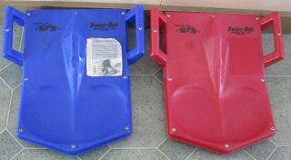 Two Vintage Swiss - Bob 1 Red 1 Blue Mph Mini Luge Winter Sled Made In Switzerland