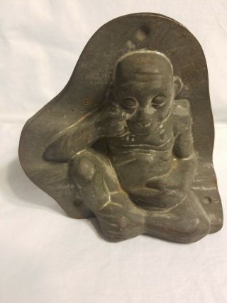 Antique Vintage Monkey Chimp Chocolate Toy Tin Mold