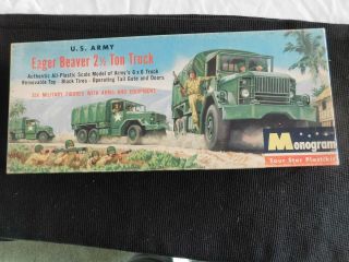 Vintage Monogram 1957 U.  S.  Army Eager Beaver 2.  5 Ton Truck Model Kit Pm22