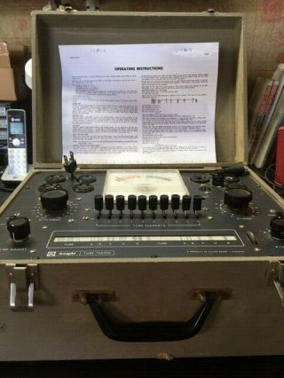 Vintage Knight Tube Tester By Allied Radio.  Model 83 Yx 142/143