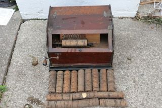 Antique Concert Roller Organ With 15 Cob Roller Needs Restoration