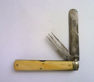 Rare Antique English Folding Pocket Slot Knife.  Stacy,  London C.  1880 