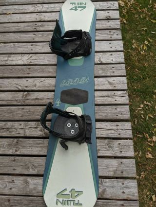 Vintage Burton Snowboards Twin 147 With Bindings