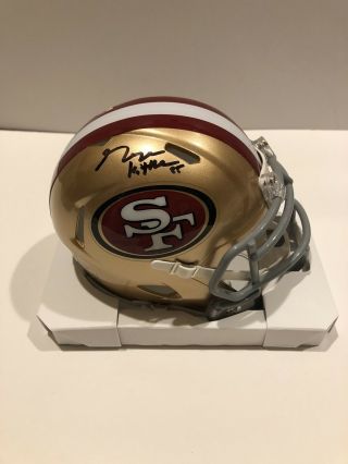 George Kittle Signed Autographed 49ers Speed Mini Helmet Bas Beckett