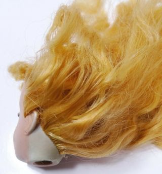 STUNNING Vintage Blonde 3 Ponytail Barbie Doll Head Blue Liner & Great Color 3