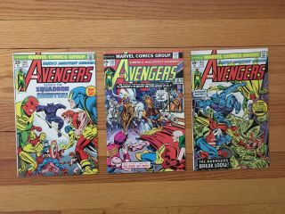 The Avengers Comic 141 142 143 Marvel Comics 1975 Vintage Combine S