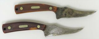 Two Vintage Schrade U.  S.  A 152 Old Timer Fixed Blade Knives