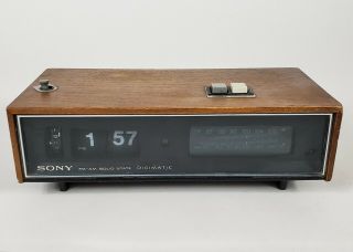 Sony Fm/am Solid State Digimatic Flip Clock Alarm Radio Vintage Retro