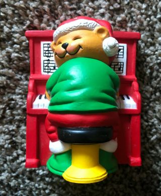 Play It Again Mr.  Keys Avon Piano Bear Christmas Outlet Decoration Vintage 1992