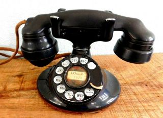 Antique Vintage Western Electric Oval Based Phone W/ E1 Handset