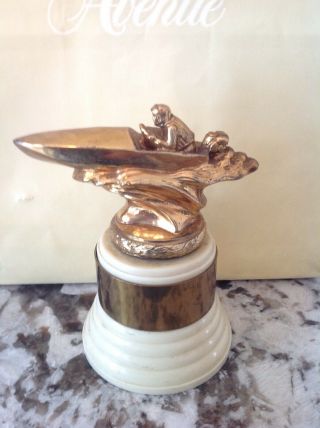 Vintage Speed Boat Racing Trophy Topper 5 Inches Tall.
