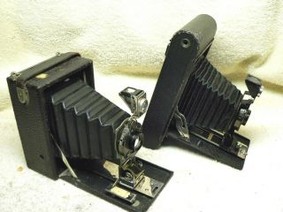 Two Antique Kodak Film Cameras.  No.  1 Premo & Folding Autographic 2 - A Brownie