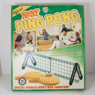 Vtg 1982 Official Nerf Ping Pong Set Parker Brothers Complete