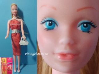Vintage Canadian European Barbie Doll Steffie 7382 In Sheath Dress 1465 Htf