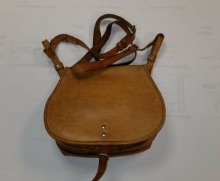 Vintage European Hunting Shooting Leather Shoulder Bag
