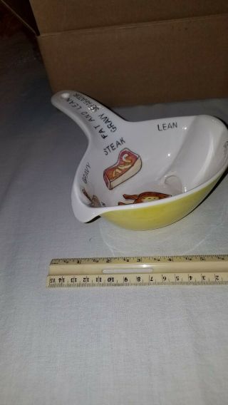 Vintage Yellow Ceramic Fat And Lean Gravy Separator Made In Japan