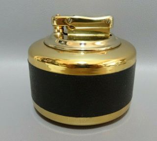 Ibelo Vintage German Rare Gas Cigarette Table Torch Lighter Gold Tone 汽油打火機