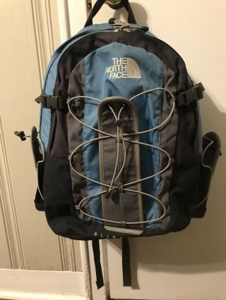 The North Face Blue & Black Vintage Slingshot Backpack