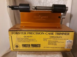 Vtg Forster Precision Case Trimmer Nos Hunting (unit Only)