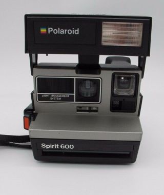 Vtg Polaroid Spirit 600 Instant Film Lms Light Management System Black Camera