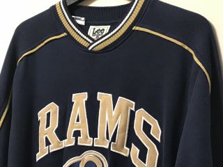 Vintage NFL Los Angeles RAMS Lee Sport Stitched Sweatshirt Size Large 2