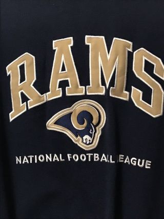 Vintage NFL Los Angeles RAMS Lee Sport Stitched Sweatshirt Size Large 3
