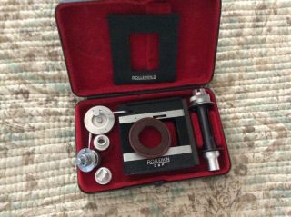 Vintage Rolleikin2 Rolleikin Dbp / 35 Mm Film Adapter For Tlr - Complete Kit & Box