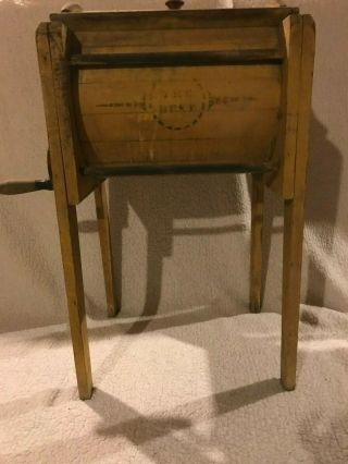 Antique Blanchard Butter Churn Stand Floor Model Concord Nh 1880 - 1890 