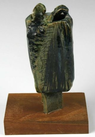 Vintage Mid Century Modern Figural Abstract Studio Art Pottery Sculpture Nr Vcb