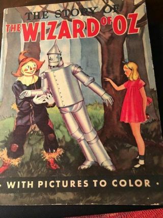 The Story Of The Wizard Of Oz 1935 Very Vintage Coloring Book