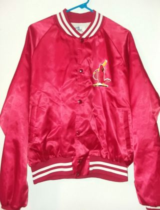 Vtg St.  Louis Cardinals Jacket Chalkline Size Xl Satin Very 1980 