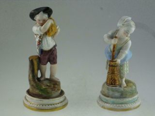 Antique Porcelain Figures Boy And Girl Circa 1900