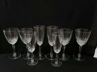 Set Of (8) Vintage Crystal Matching Champagne / Wine Glasses - Lismore