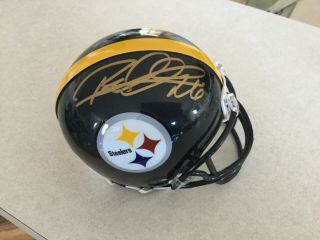 Hall Of Fame Member Rod Woodson Signed Steelers Mini - Helmet W/coa