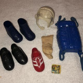 Vintage Kenner 6 Six Million Dollar Man Parts Arm Chip Shoes Boots Parachute Etc