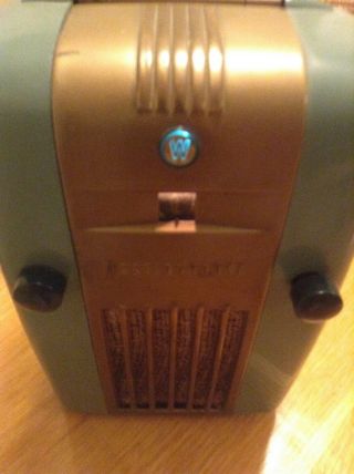 Vintage Westinghouse H - 125 " Little Jewel " Refrigerator Tube Am Radio Turquoise