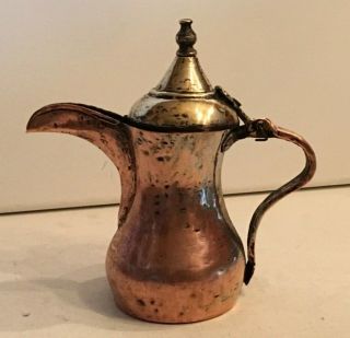 18 Cm Antique Dallah Islamic Art Coffee Pot Bedouin 311 Grams