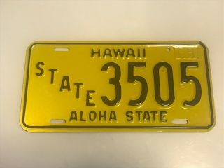 Vintage Hawaii State Police Patrol Trooper Government License Plate