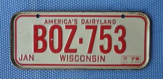 Small Wisconsin Metal License Plate - America 