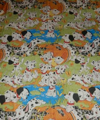 Vintage Disney 101 Dalmatians Twin Flat Sheet Fabric