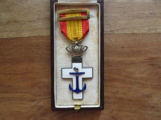 Antique Spanish Naval Merit Cross Of Naval.  Cejalvo Madrid