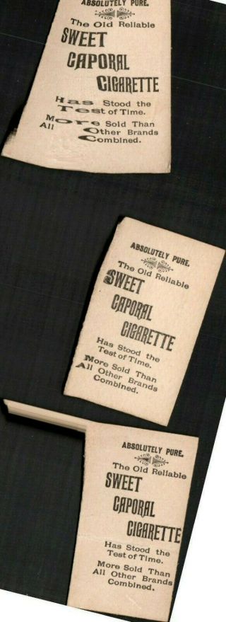 Set of 3 Sweet Caporal Cigarette Cards 