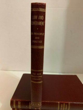 Law And Government In Principle And Practice Old Books Odhams Vintage Book