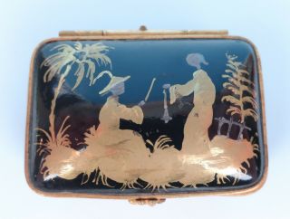 Tiffany & Co Le Tallec French Limoges Porcelain Chinoiserie Trinket Box Chinese