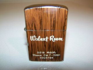 Vintage Cigarette Lighter Advertising Club Licea Walnut Room Houston Texas