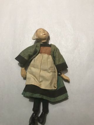 Bucherer Vintage Swiss Old Maid Metal Jointed Doll Orig.  Clothes